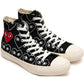 Chuck 70 Play All Over Hearts High - Black